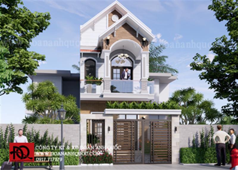 Thiết kế nhà Phan Thiết, Xây nhà trọn gói Phan Thiết, Thi công nhà trọn gói Phan Thiết, Thiết kế Thi công nội thất Phan Thiết Bình Thuận, Công ty Xây dựng Bình Thuận, Thiết kế nhà Bình Thuận, Xây nhà trọn gói Bình Thuận. Thiết kế nhà phố  2 tầng 5x16m tai Phan Thiết _MS 11